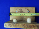 US Custom Made Handmade Small Cowboy Hunting Scrimshaw Knife & Sheath Display