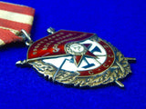 Soviet Russian Russia USSR WWII WW2 Red Banner Silver Medal Order # 422539