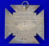 Vintage 1926 Silver Royal Antediluvian Order Buffaloes Merit Cross Badge Medal