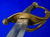 Dutch WW1 German Made Marine Officer's Wide Blade Sword w/ Scabbard