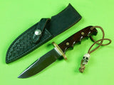 Custom Hand Made Eberhardt Fighting Knife & Sheath Skull Bead