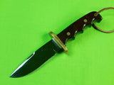 Custom Hand Made Eberhardt Fighting Knife & Sheath Skull Bead