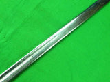 British English WW1 WWI Model 1912 Cavalry Officer's Engraved Sword w/ Scabbard