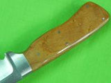 Vintage US Custom Hand Made FRANK DILLUVIO Hunting Fighting Knife & Sheath