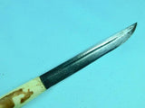 Vintage Scandinavian Finland Finnish Puukko Hunting Knife scabbard carved handle
