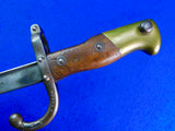 French France Antique Pre WW1 19 Century 1878 Dated Bayonet w/ Scabbard