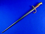 French France Antique Pre WW1 19 Century 1878 Dated Bayonet w/ Scabbard