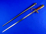 French France Antique Pre WW1 19 Century 1878 Dated Bayonet w/ Scabbard