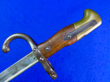 French France Antique Pre WW1 19 Century 1878 Dated Bayonet w/ Scabbard