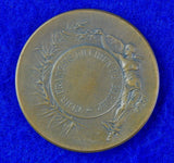 Vintage Old French France Bronze Table Medal