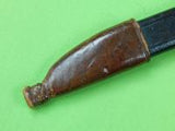 Antique Old France French 19 Century Hunting Knife Dagger w/ Scabbard