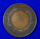 Antique Old France French Andrieu Fecit 1852 Dated Bronze Table Medal w/ Case