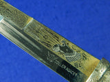 RARE Vintage Old French Engraved Blade Jambia Koummya Dagger Knife w/ Scabbard
