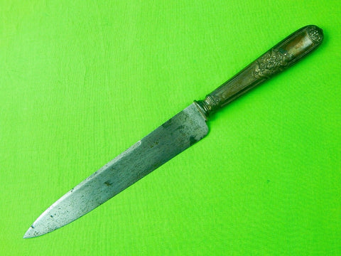 Antique Old French France Gaucho Spear Point Sterling Silver Marked Knife