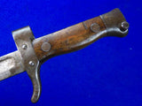 French France Antique Old WW1 Bayonet Fighting Knife w/ Scabbard