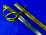 French France Antique WW1 Cavalry Sword w/ Scabbard Matching #