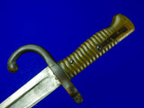 French France Pre WW1 19 Century 1873 Bayonet Short Sword w/ Scabbard Matching #