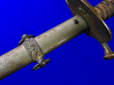 US Antique Old 19 Century GAR Model 1860 Sword w/ Scabbard