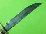 Custom Hand Made GAUDLE Clanton Alabama Damascus Stag Hunting Knife & Sheath