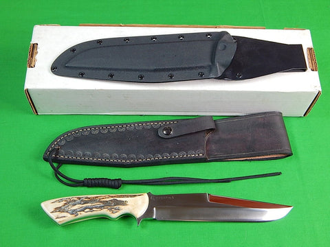 Custom Hand Made GERALD VESSELLA Big Tactical Fighting Knife w/ 2 Sheath Box