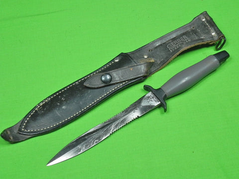 Vintage US GERBER MK2 Commando Fighting Knife & Sheath # 052956