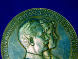German Germany 1912 Royal Wedding Commemorative Silver Table Medal w/ Box
