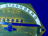 German Germany Vintage 1933 ADAC Auto Club DOX Plane Enameled Large Badge Plaque