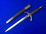 Antique Old Germany German 19 Century Dagger Knife w/ Scabbard