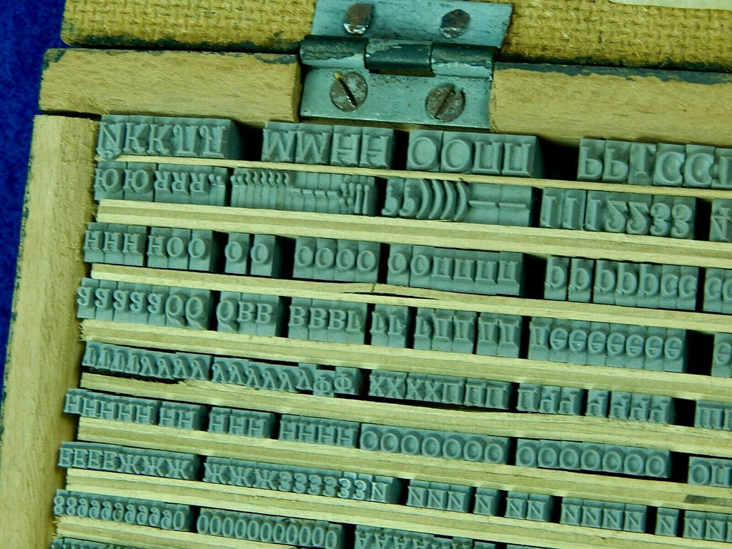 German Germany Army WW2 WWII Printing Set w/ Russian Russia Letters Le ...