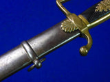 Antique German Bavarian 19 Century Maximilian Officer's Sword w/ Scabbard
