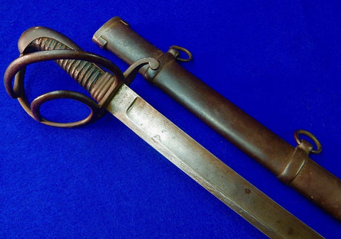 Antique German Bavarian Amberg Model 1826 Cavalry Sword w/ Scabbard Matching #
