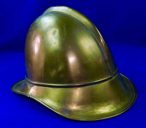 German Germany Bavaria Bavarian WW1 Fireman Firefighter Brass Helmet w/ Liner 
