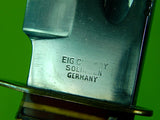 Vintage German Germany Eig Cutlery Solingen Large Bowie Stag Hunting Knife
