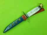 Vintage German Germany Eig Cutlery Solingen Mother of Pearl Handle Hunting Knife