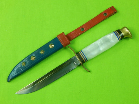 Vintage German Germany Eig Cutlery Solingen Mother of Pearl Handle Hunting Knife