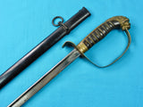 German Germany Antique WW1 Engraved Quillback Officer's Sword w/ Scabbard