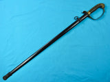 German Germany Antique WW1 Engraved Quillback Officer's Sword w/ Scabbard