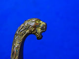 German Germany Antique WW1 Lion Head Quillback Officer's Sword w/ Scabbard