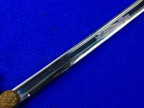 German Germany Antique WW1 Lion Head Quillback Officer's Sword w/ Scabbard