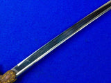 German Germany Antique WW1 Lion Head Quillback Officer's Sword w/ Scabbard