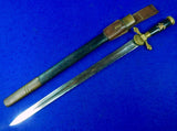 Antique German Germany Austrian 19 Century Fireman's Saw Back Short Sword Dagger