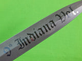 German Germany Damascus Blade Stiletto Engraved INDIANA Stag Fighting Knife