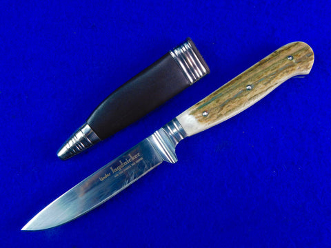 German Germany Linder Jagdnicker Hunting Boot Knife w/ Scabbard