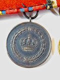 German Germany WW1 Antique Ribbon Bar 2 Medal Order Badge Award