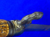 German Germany WW1 Period Hunting Stag Dagger Knife
