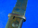 German Germany WW1 Model 1914 Saw Back Mauser Bayonet Knife w/ Scabbard