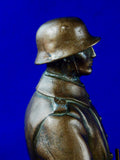 German Germany WW1 Soldier Presentation Signed Figurine Statue Art Sculpture