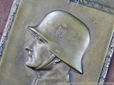 German Germany WW2 Bronze Soldier Wall Plaque