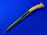 German Germany WW2 Custom Made Hunting Knife Dagger w/ Bayonet Scabbard
