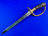 German Germany WW2 Engraved Hunting Dagger Knife w/ Scabbard